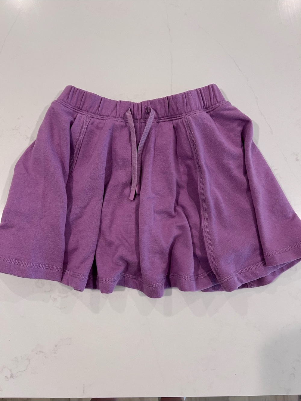 Zella Purple Elastic Waist Pleated Mini Skort